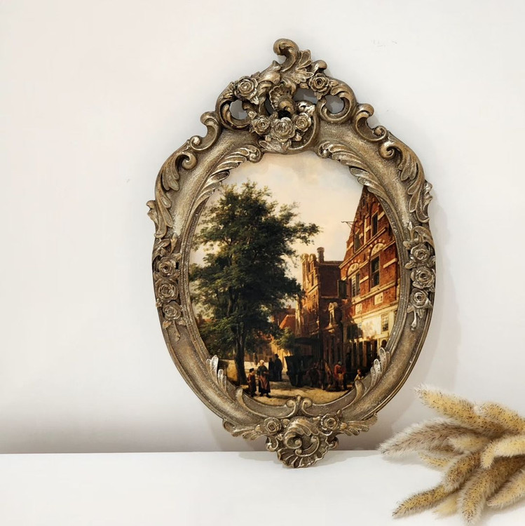 تابلو پتینه نقاشی مخمل طرح فرانسوی کدAF02