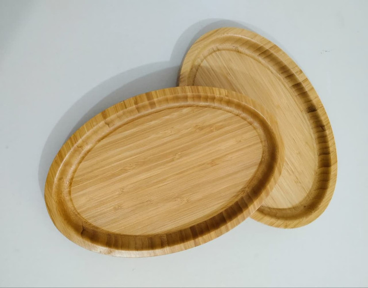 سینی بامبو بیضی لبه ظخیم