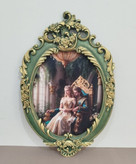 تابلو پتینه نقاشی مخمل طرح فرانسوی کد AB06