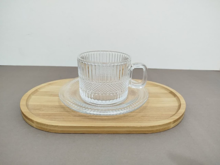 سرویس چایخوری 6عددی کریستال وارداتی مدرن