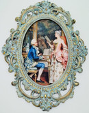 تابلو پتینه نقاشی مخمل طرح فرانسوی سایز بزرگSA05