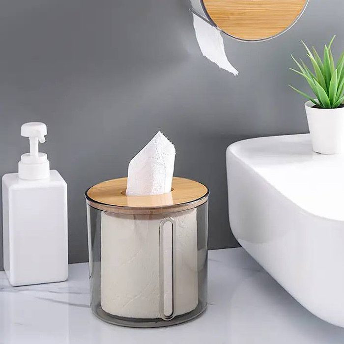 کاور دستمال کاغذی اکرولیک شفاف در بامبو اصل