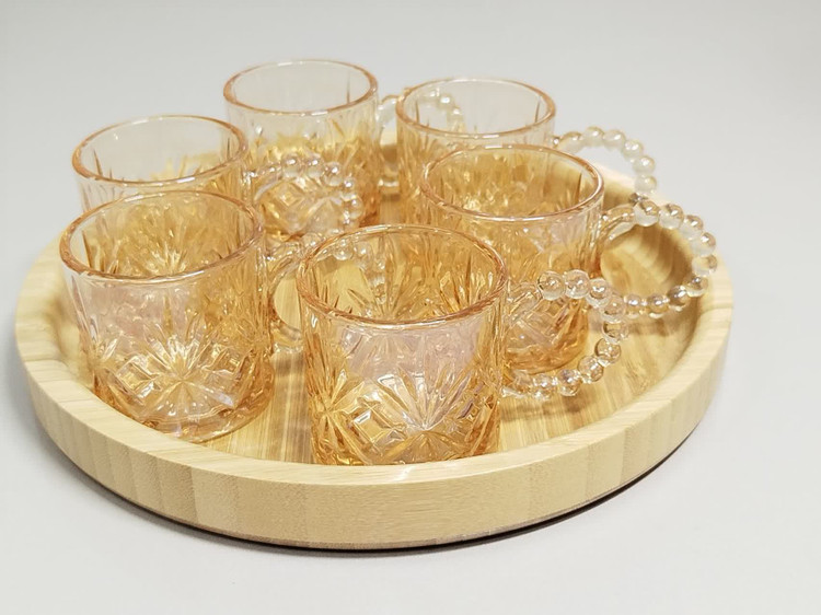 سرویس شات دسته مروارید پیرکس شامپاینی