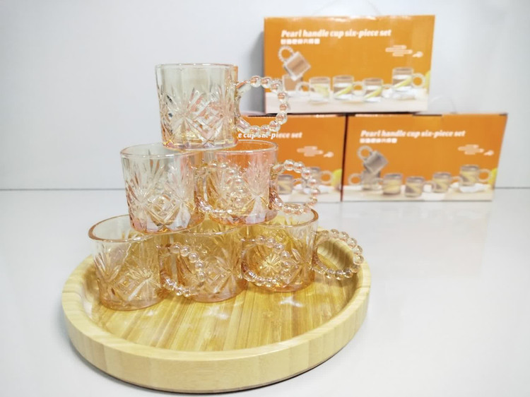 سرویس شات دسته مروارید پیرکس شامپاینی