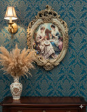 تابلو پتینه نقاشی مخمل طرح فرانسوی کد AK02