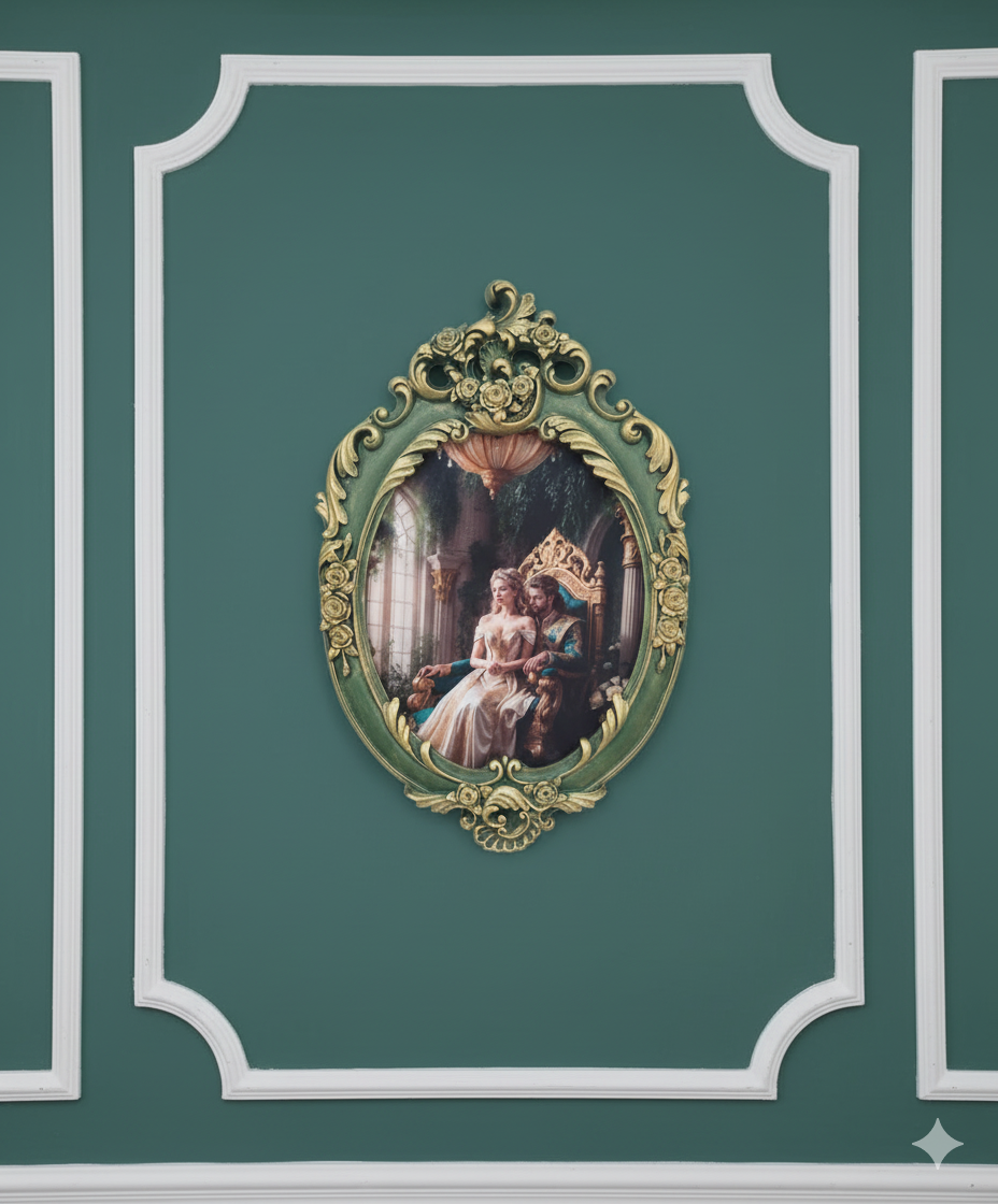 تابلو پتینه نقاشی مخمل طرح فرانسوی کد AB06