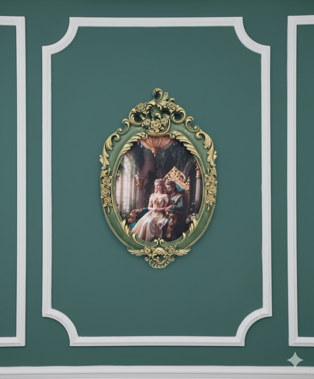 تابلو پتینه نقاشی مخمل طرح فرانسوی کد AB06