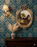 تابلو پتینه نقاشی مخمل طرح فرانسوی کد AF03