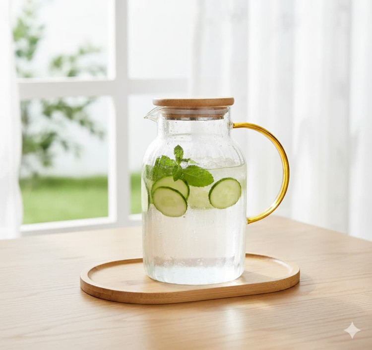 پارچ پیرکس در بامبو طرح درختی