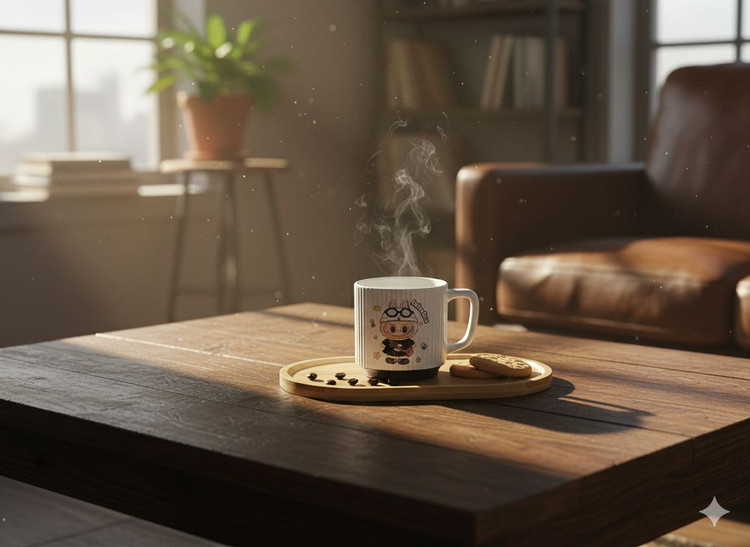 ماگ فانتزی شیاردار طرح لبوبو کد 01