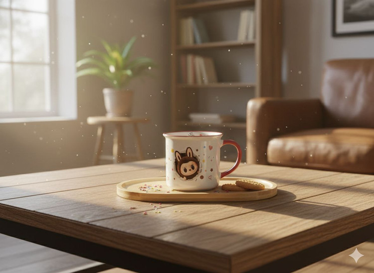 ماگ سرامیکی وارداتی فانتزی لبوبو (LABUBU) پسرانه