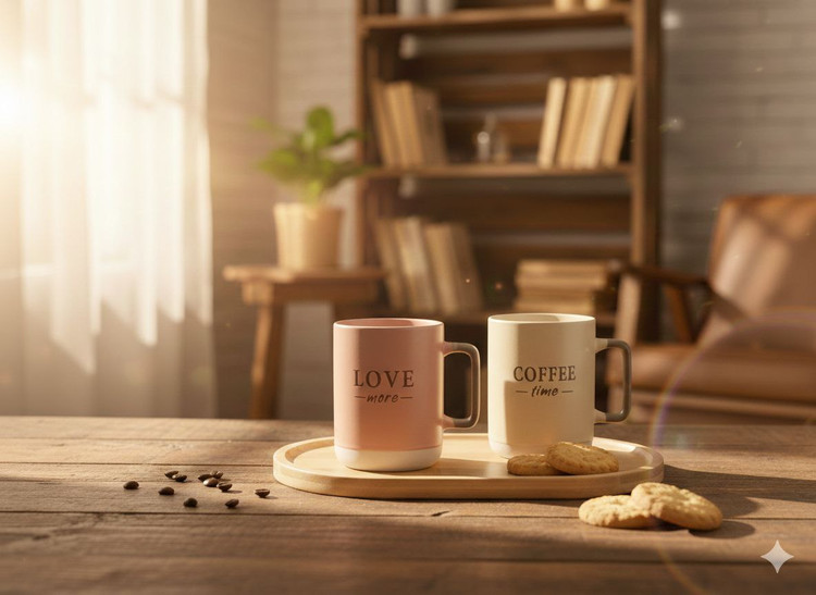 ماگ سرامیکی 350 میل سری ست دونفره