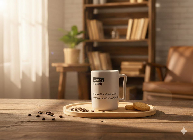 ماگ سرامیکی بلند تک نسکافه ای