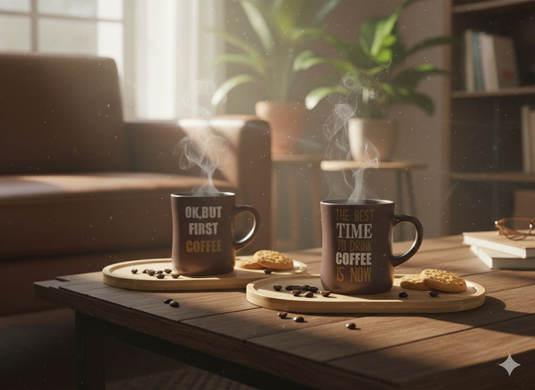 ماگ سرامیکی ست دونفره first coffee