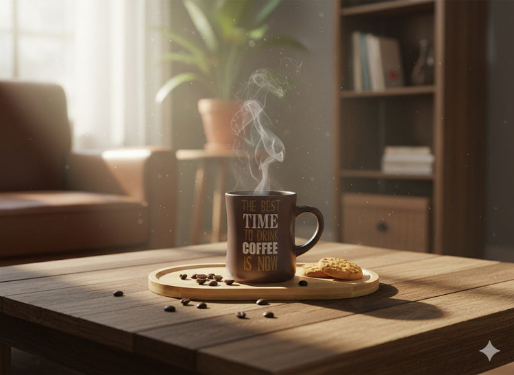 ماگ سرامیکی تکنفره Best time coffee