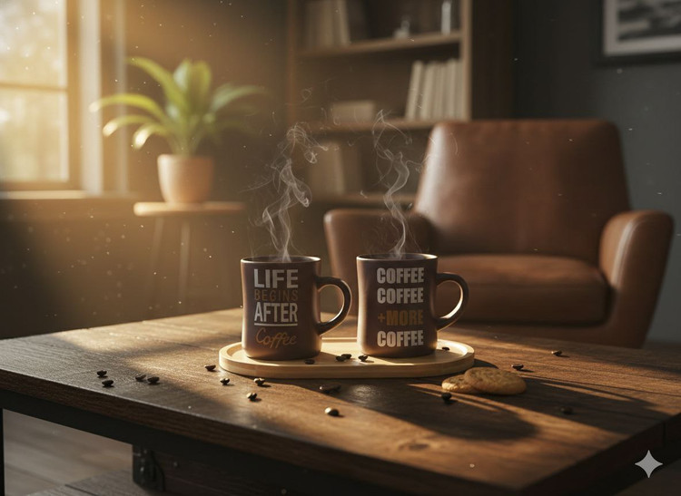 ماگ سرامیکی ست دونفره Coffee Life