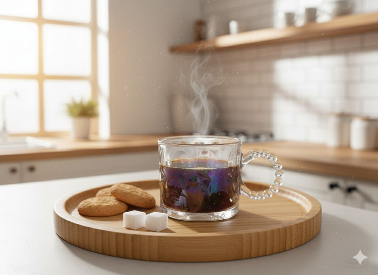 لیوان دسته مرواریدمدل هولوگرامی(رنگین کمان)