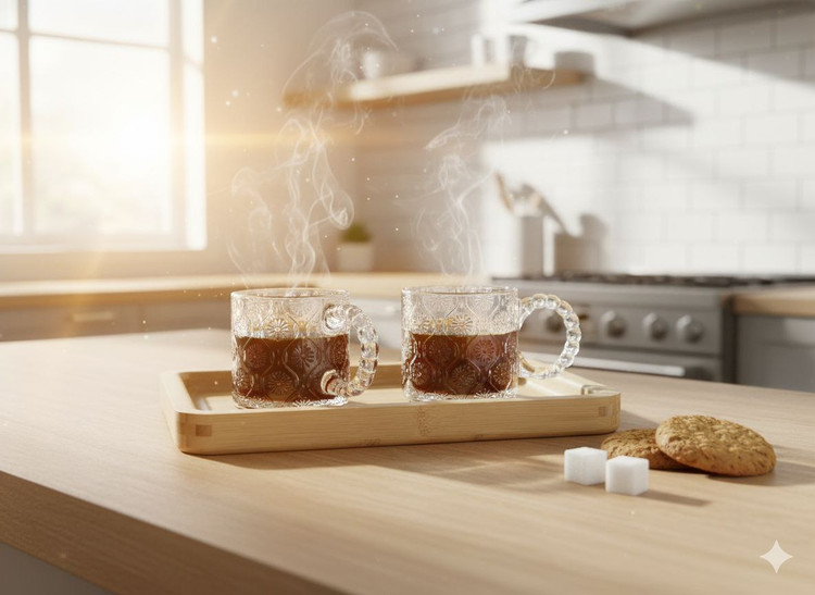 لیوان دسته مرواریدمدل هولوگرامی(رنگین کمان) زارا